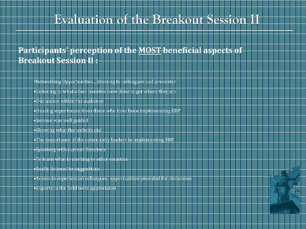 evaluation of the breakout session ii 1