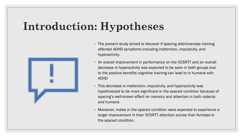 introduction hypotheses