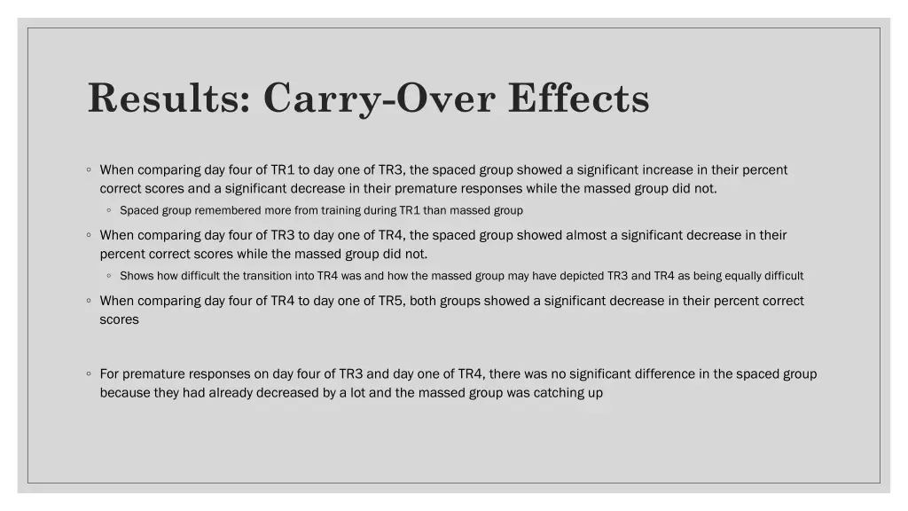 results carry over effects