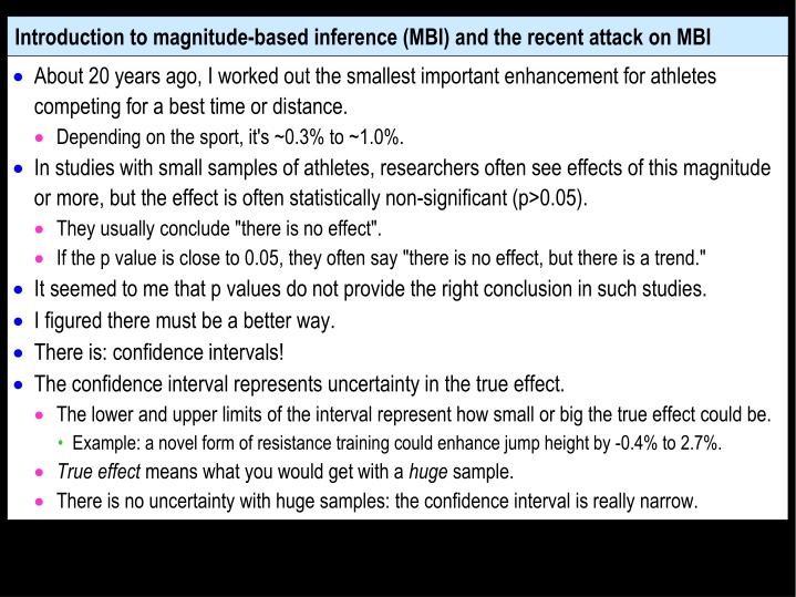 introduction to magnitude based inference