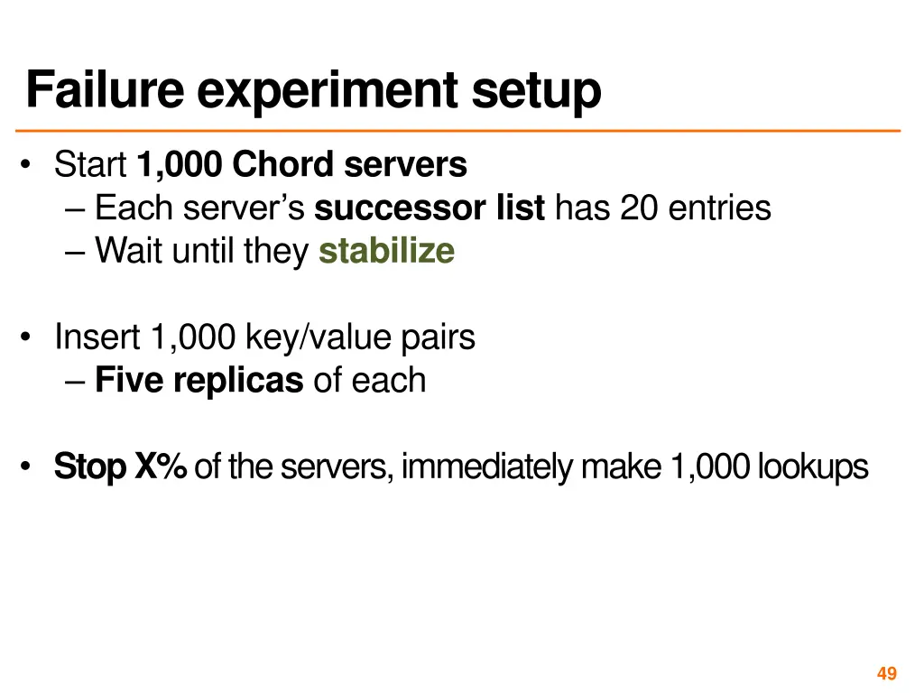 failure experiment setup