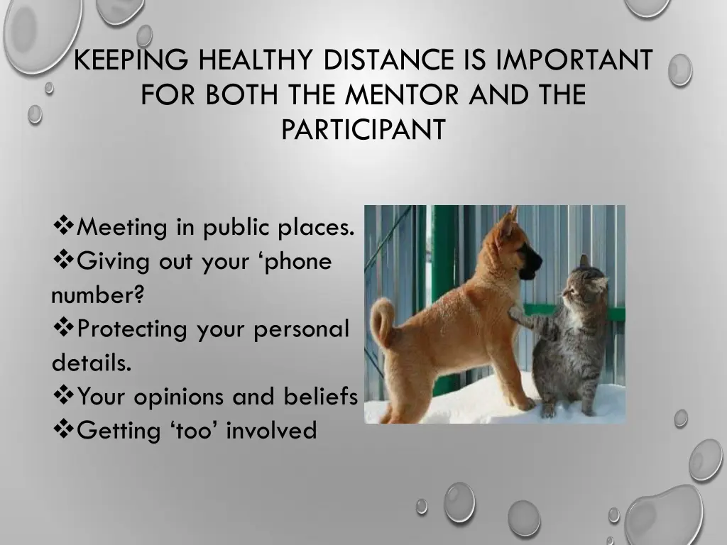 keeping healthy distance is important for both