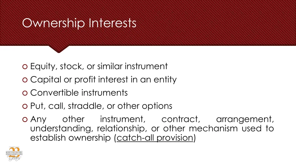 ownership interests