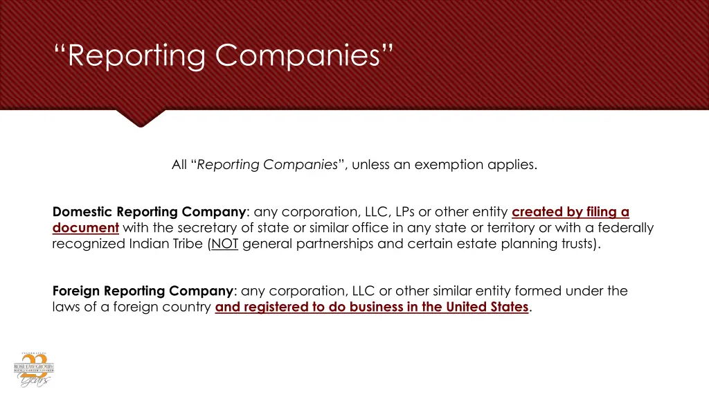 reporting companies