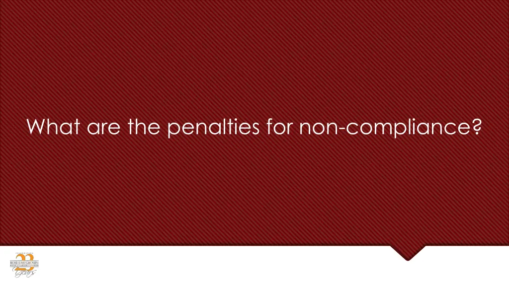 what are the penalties for non compliance