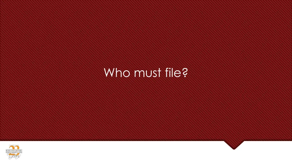 who must file