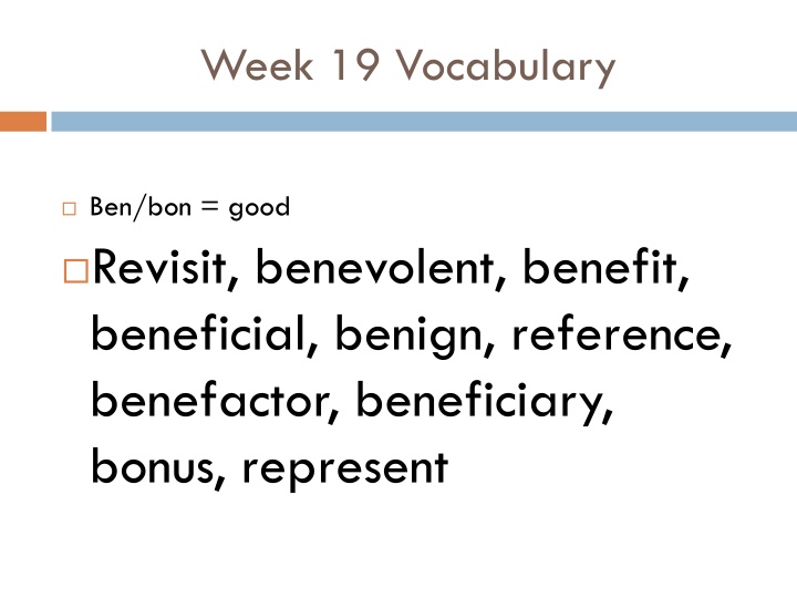 week 19 vocabulary