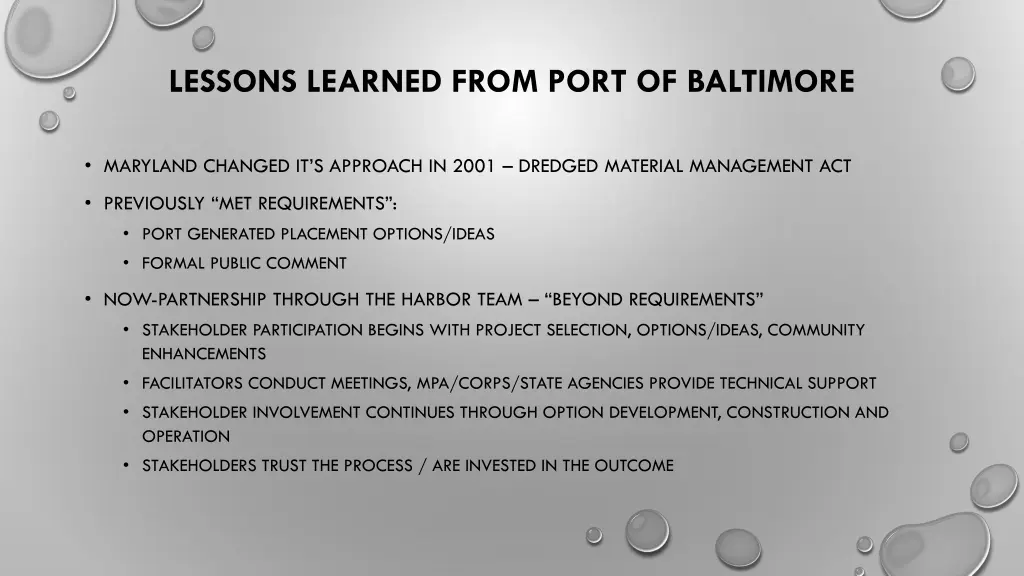 lessons learned from port of baltimore