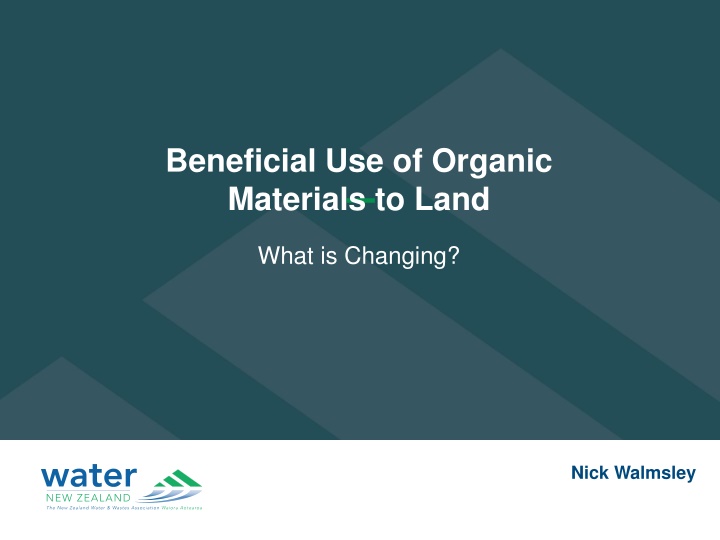 beneficial use of organic materials to land