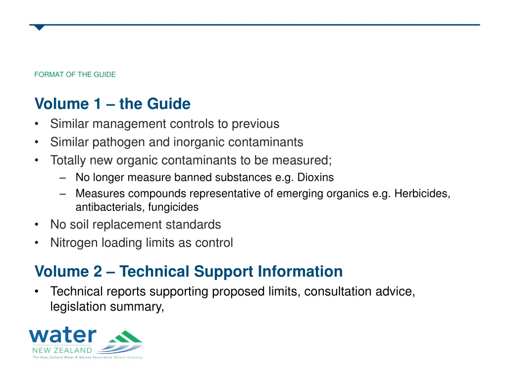 format of the guide