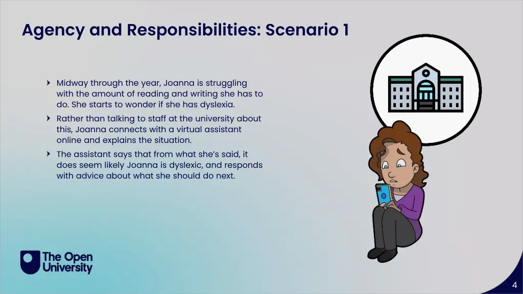 agency and responsibilities scenario 1