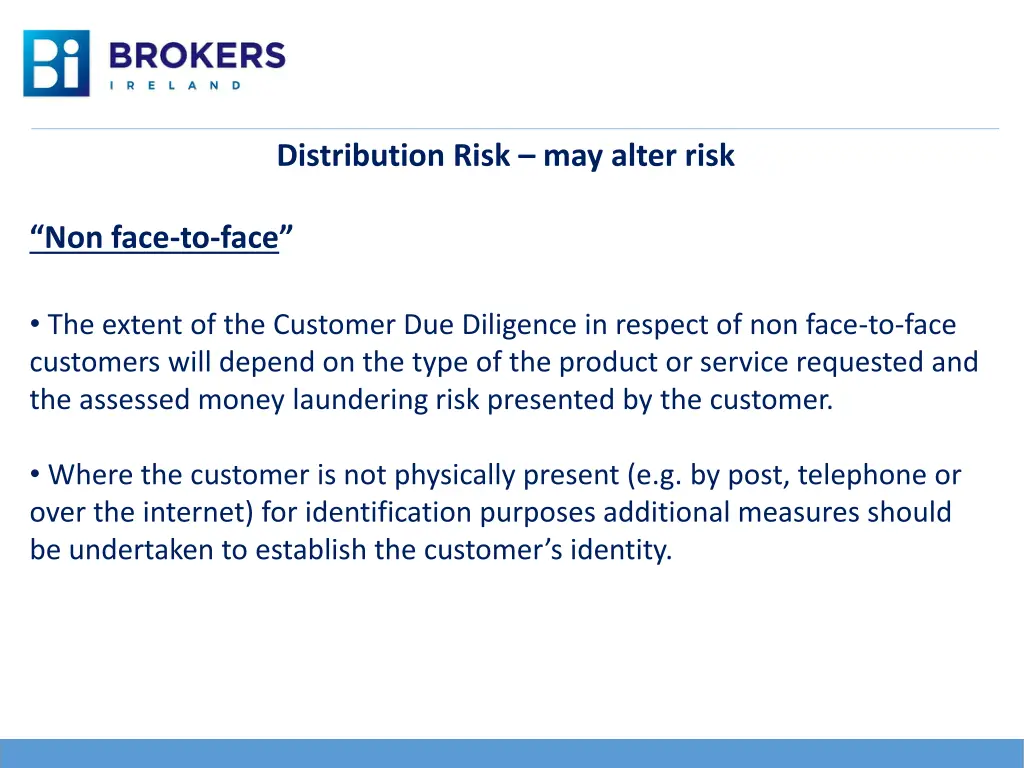 distribution risk may alter risk 1