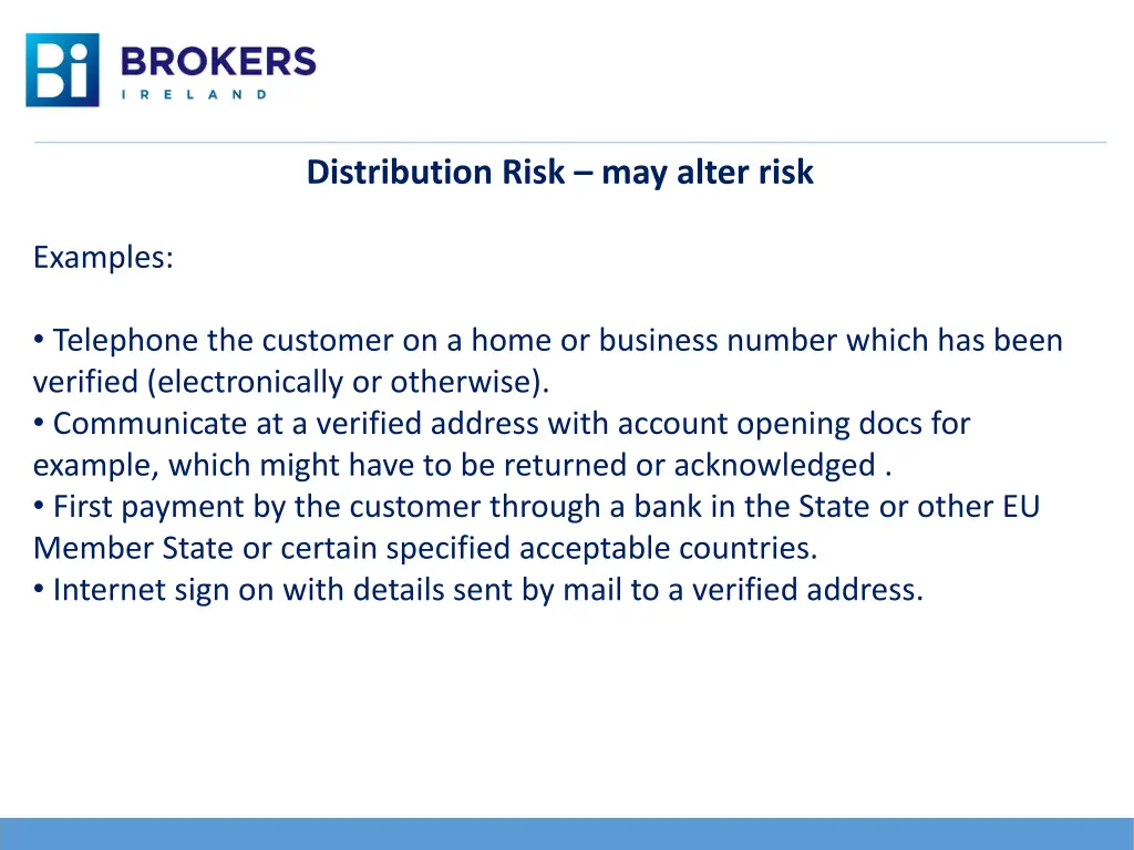 distribution risk may alter risk 2