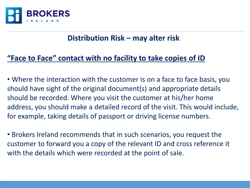 distribution risk may alter risk