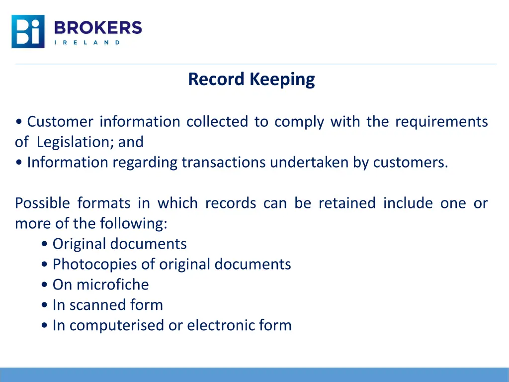 record keeping 1