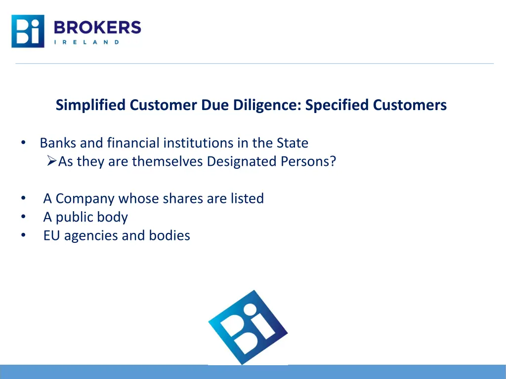 simplified customer due diligence specified