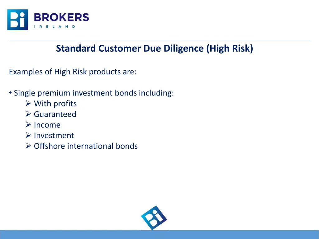 standard customer due diligence high risk 2