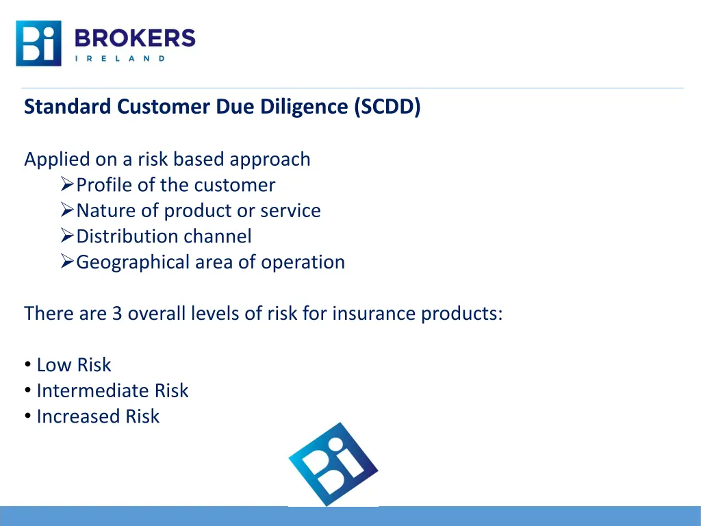 standard customer due diligence scdd