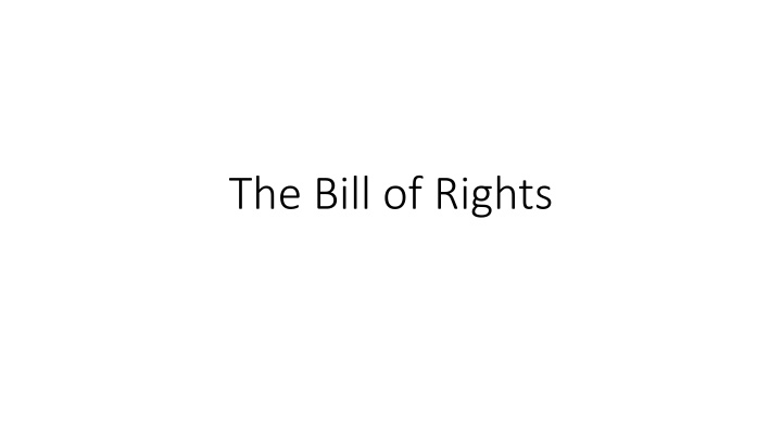 the bill of rights