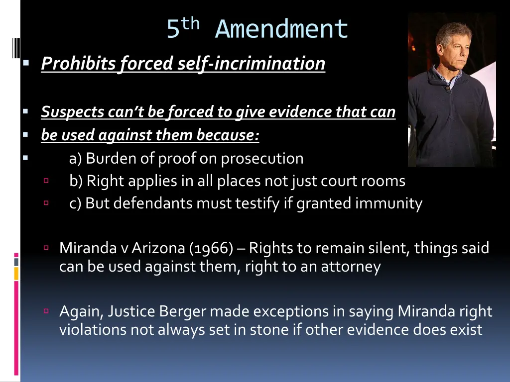 5 th amendment