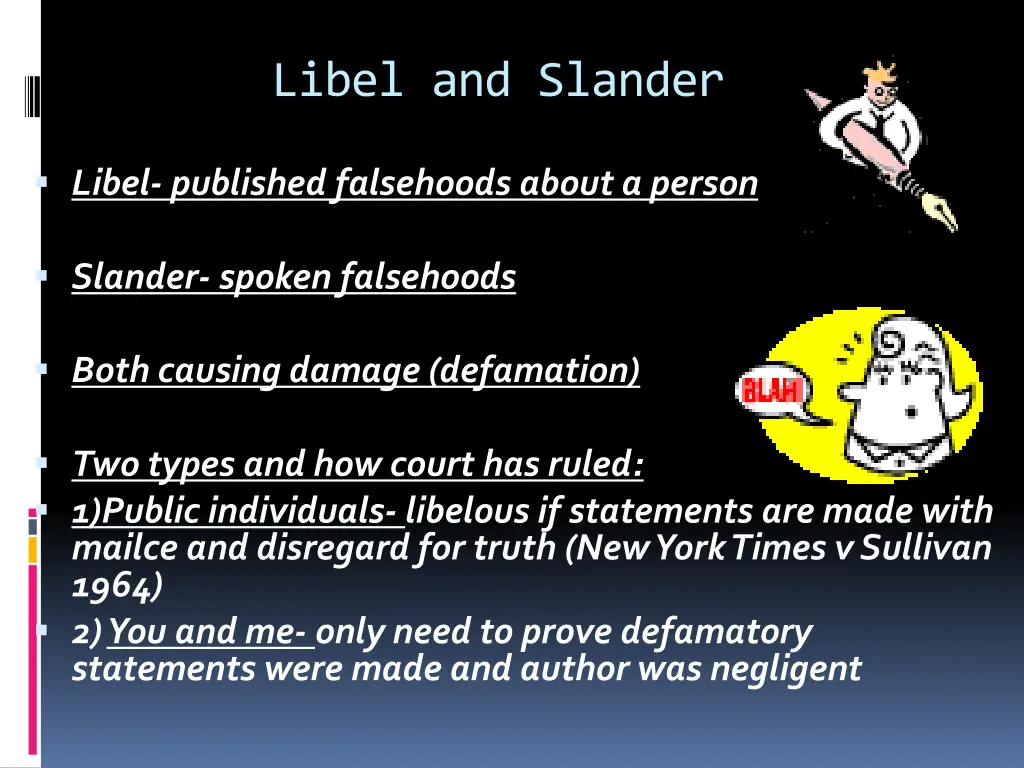 libel and slander