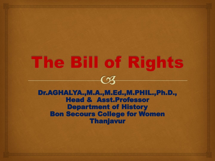 the bill of rights