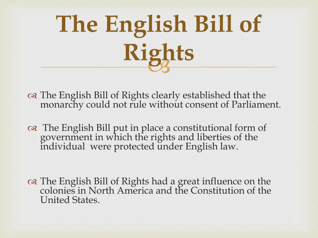 the english bill of rights