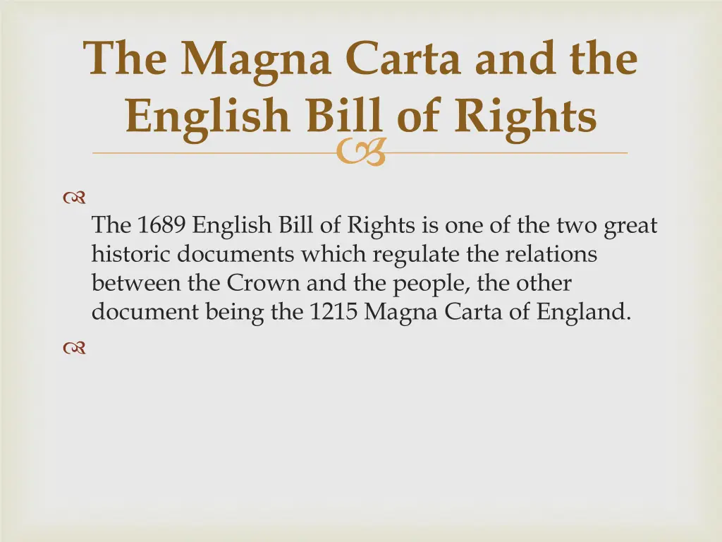 the magna carta and the english bill of rights