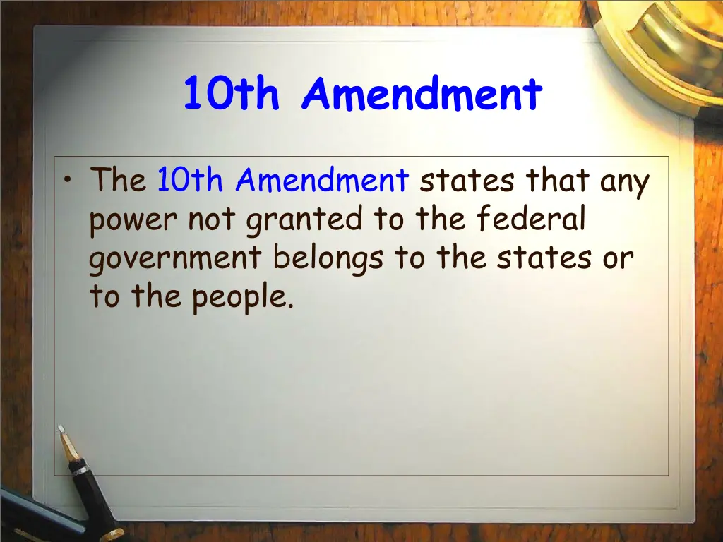 10th amendment