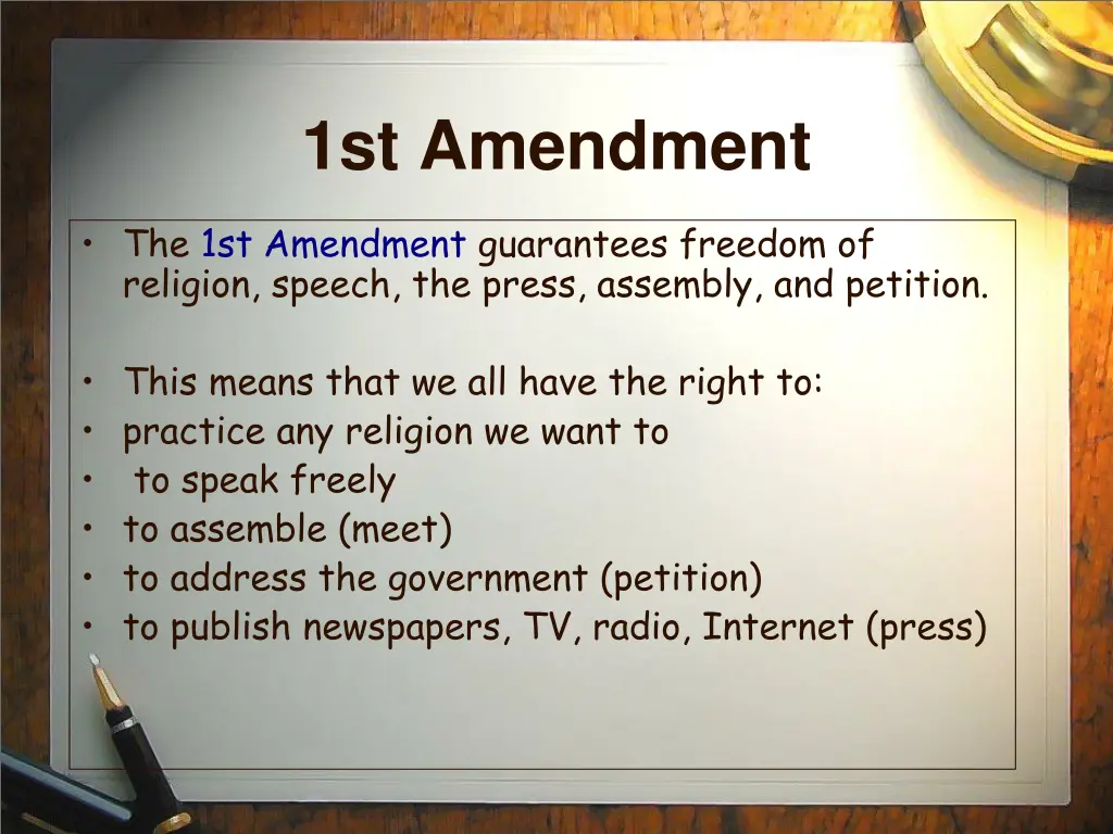 1st amendment