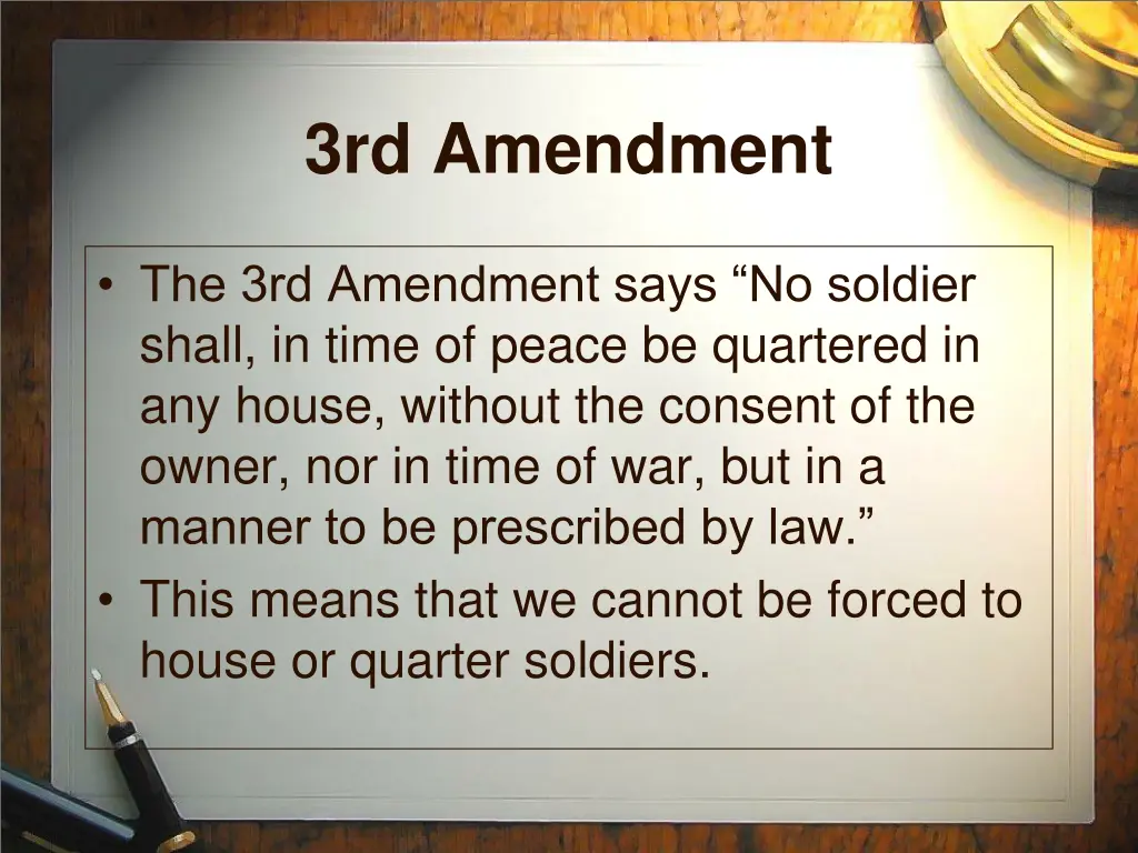 3rd amendment