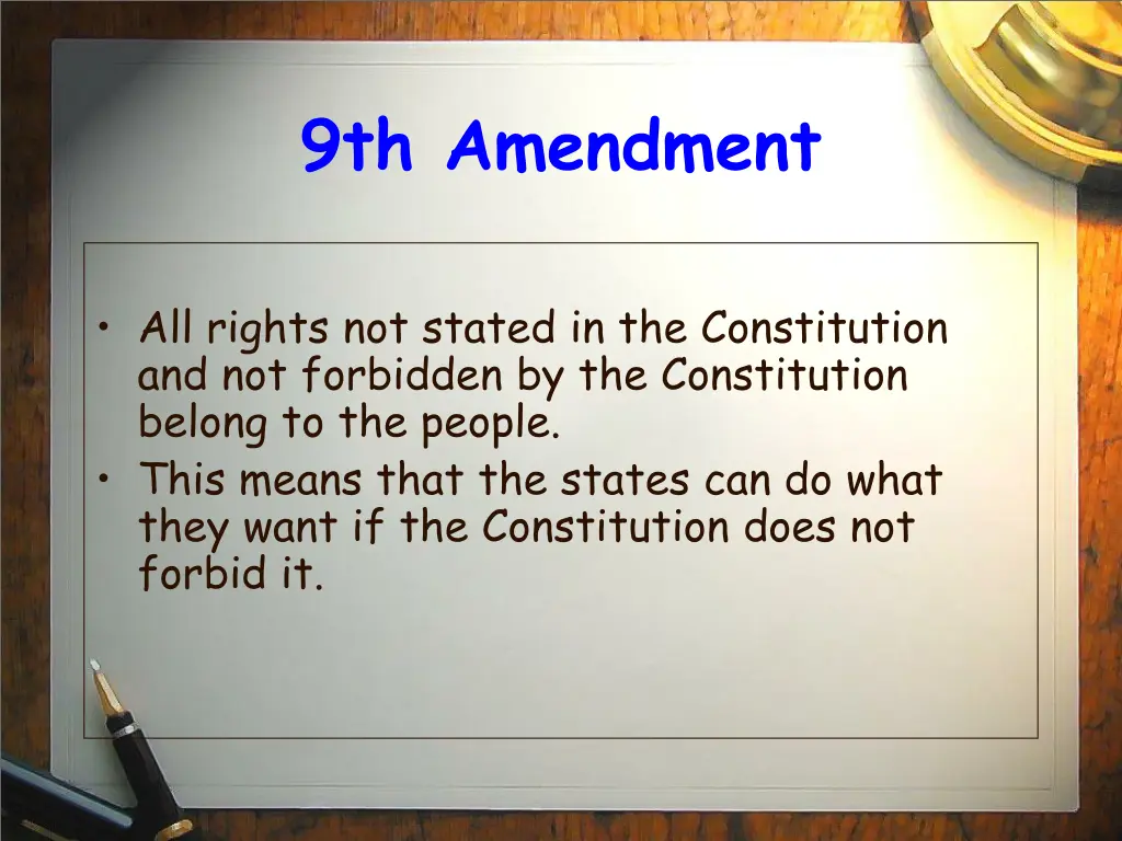 9th amendment