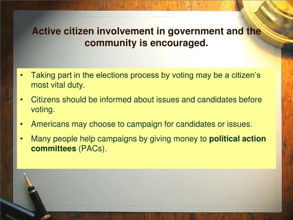 active citizen involvement in government