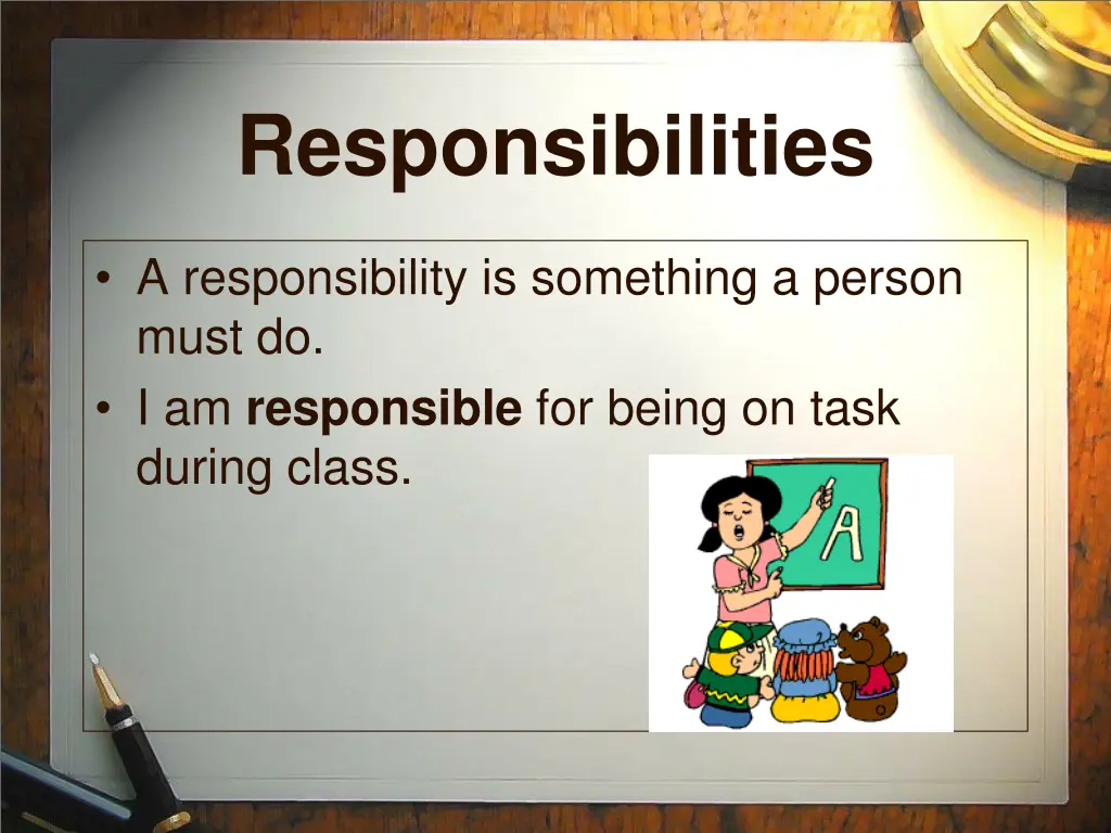 responsibilities