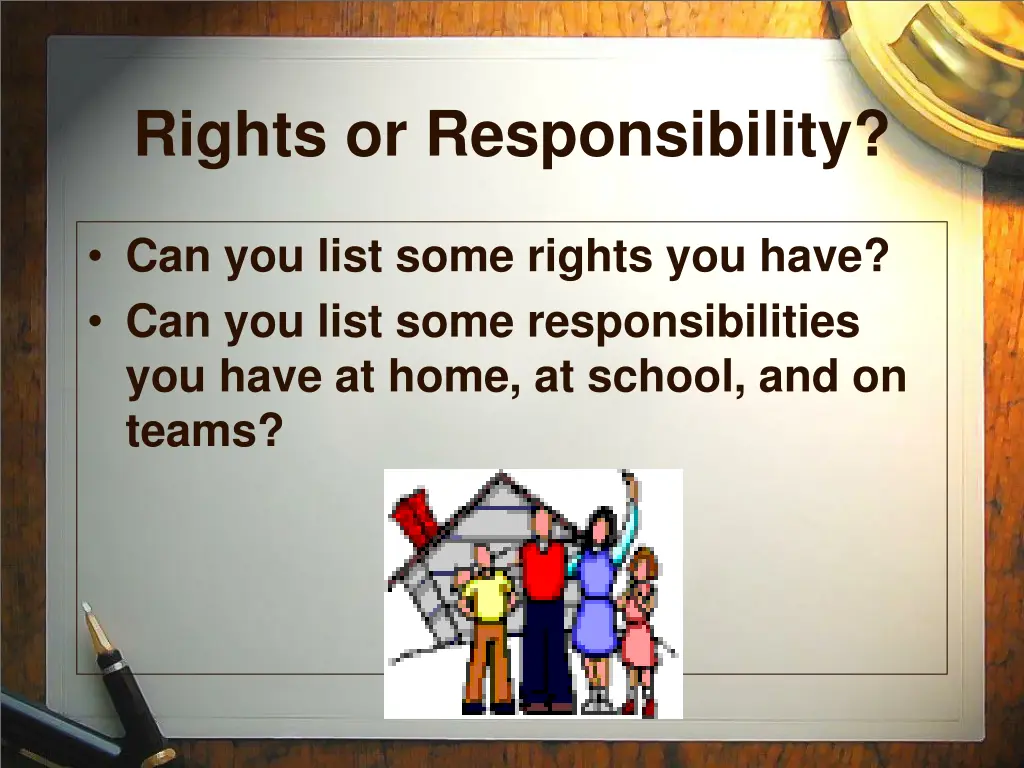 rights or responsibility