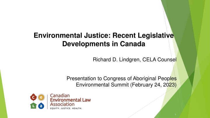 environmental justice recent legislative