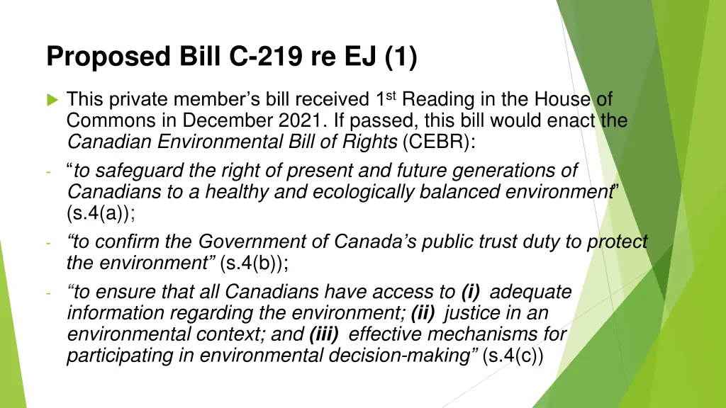 proposed bill c 219 re ej 1