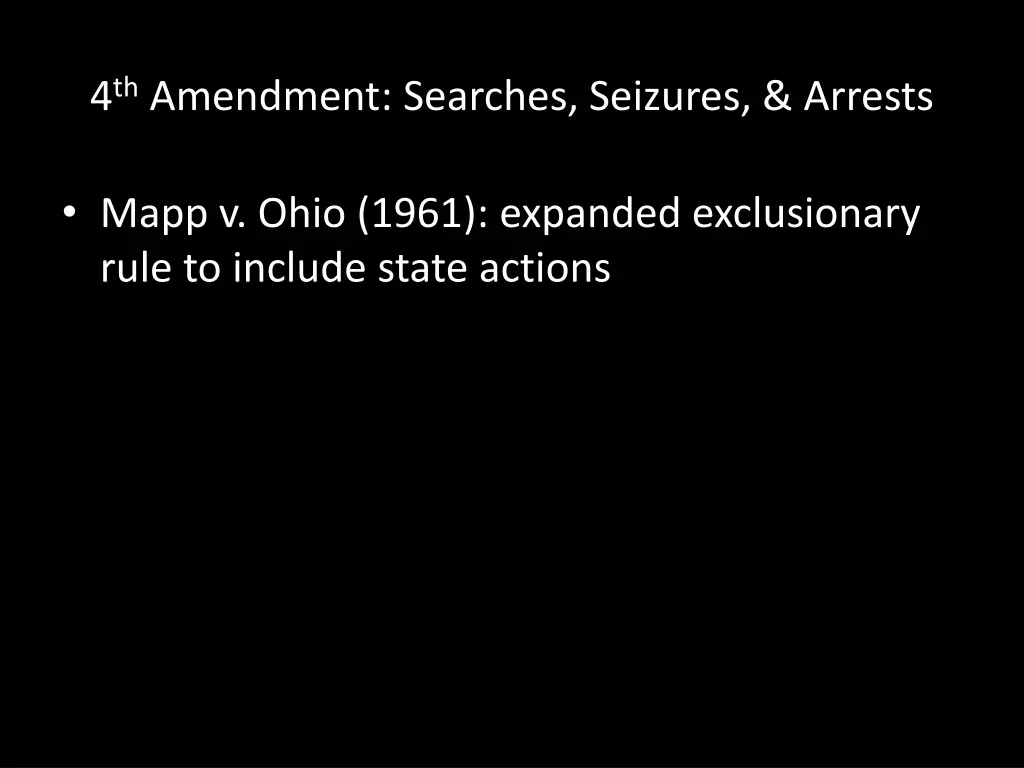 4 th amendment searches seizures arrests 1