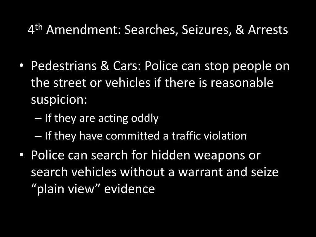 4 th amendment searches seizures arrests 2