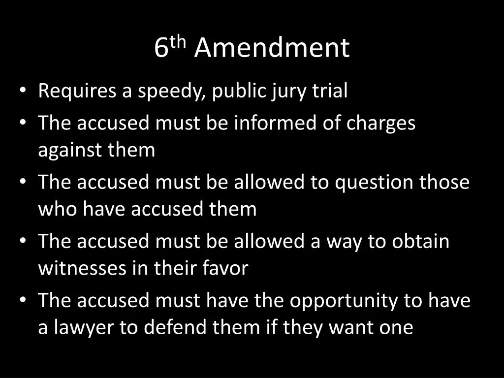 6 th amendment