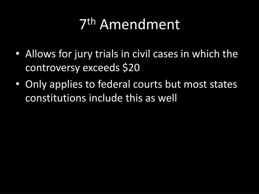 7 th amendment