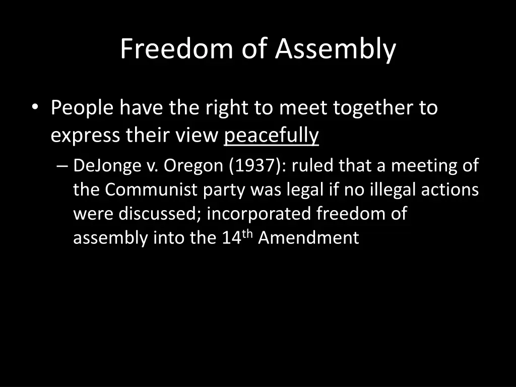 freedom of assembly