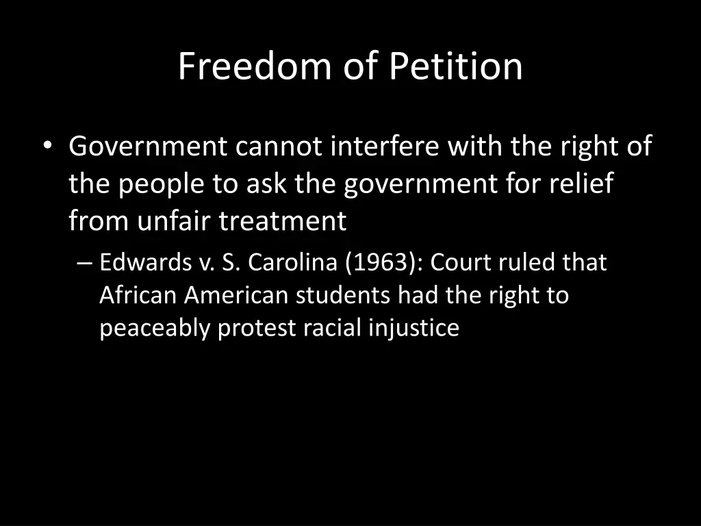 freedom of petition