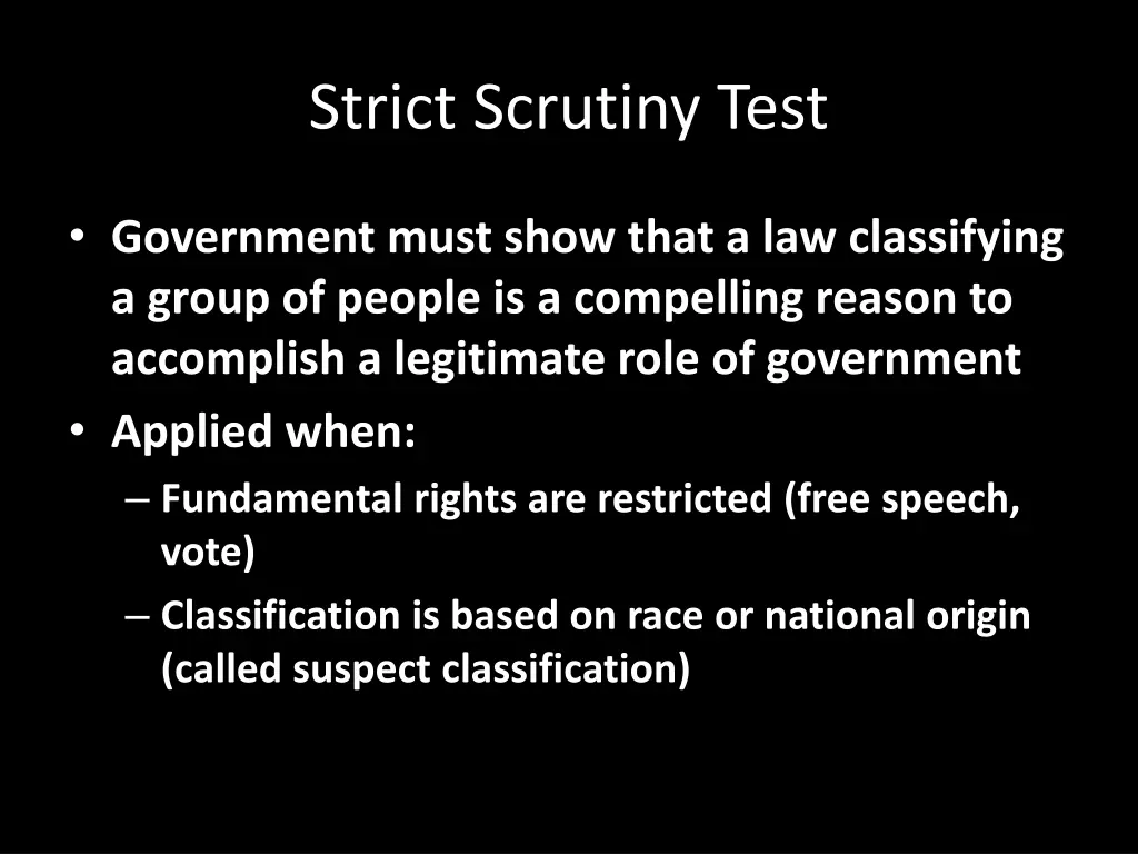 strict scrutiny test