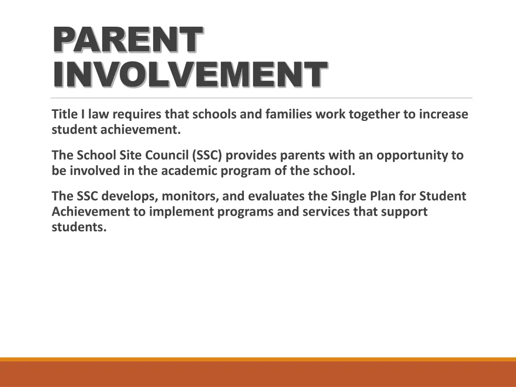 parent involvement