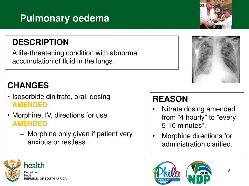 pulmonary oedema