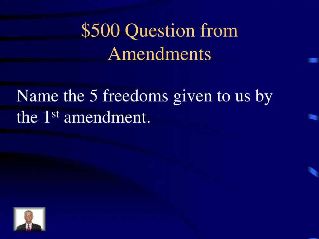 500 question from amendments