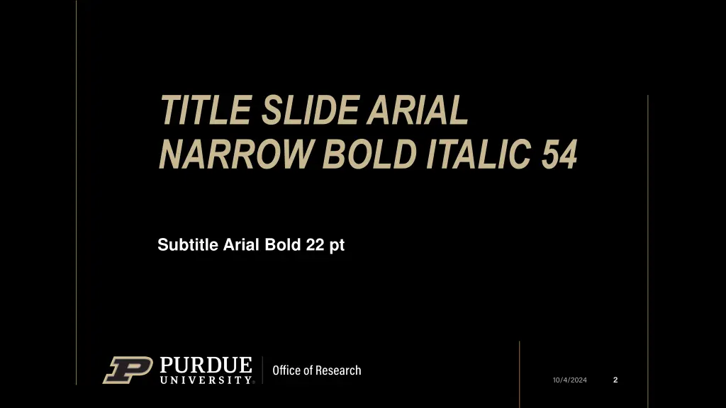 title slide arial narrow bold italic 54