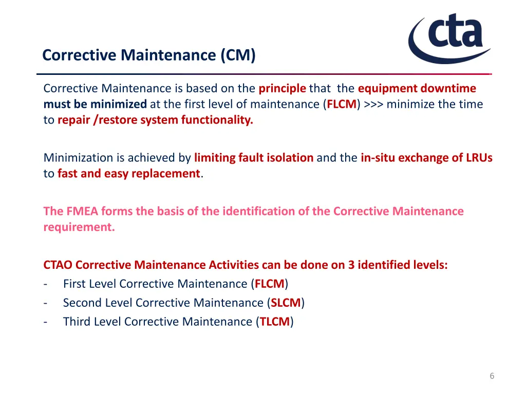 corrective maintenance cm