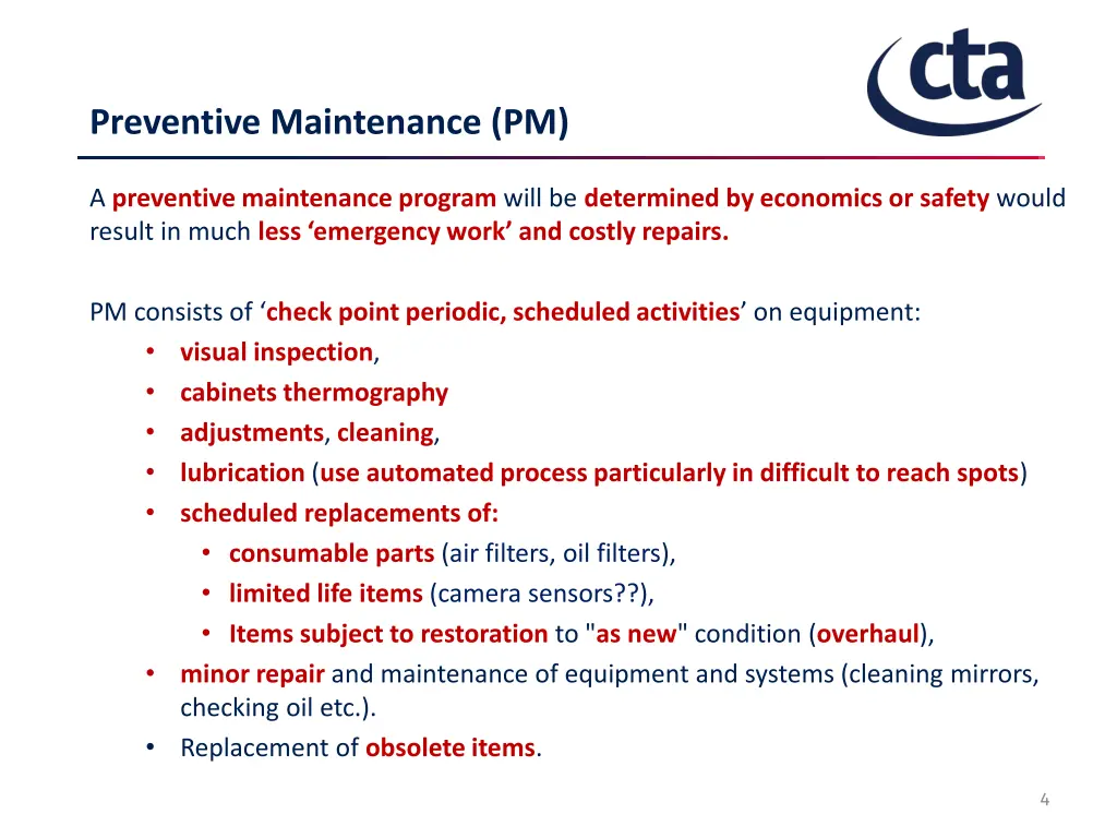 preventive maintenance pm